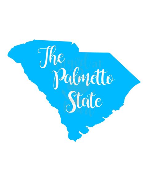 South Carolina State Nickname the Palmetto State INSTANT - Etsy