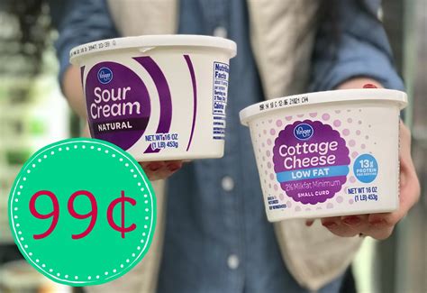 Kroger brand Sour Cream or Cottage Cheese ONLY $0.99 at Kroger ...