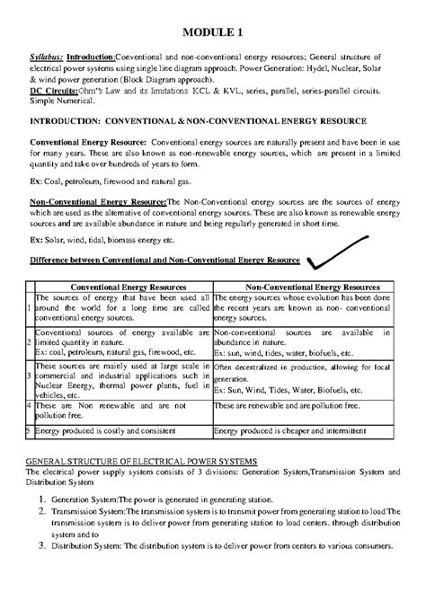 Electrical Module 1(IEE) copy - MODULE 1 Syllabus: Introduction ...
