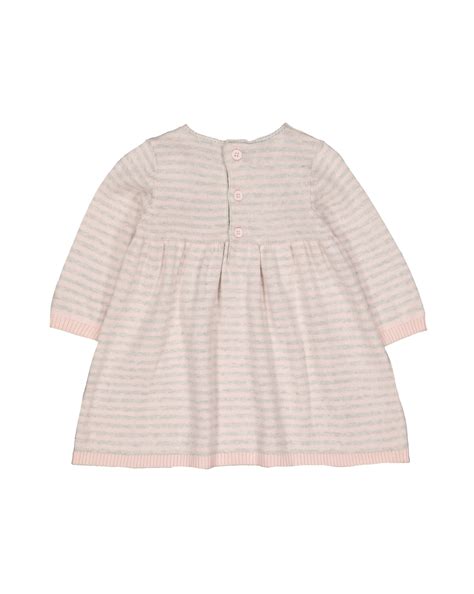 Buy My First Pink And Grey Stripe Knitted Dress And Tights Set Online ...