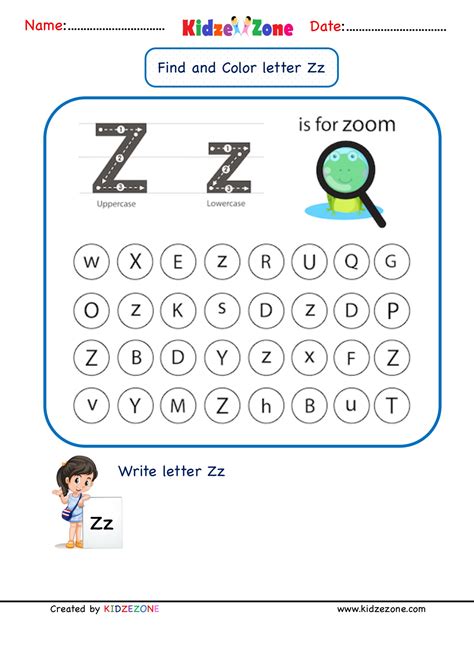 Letter Z Worksheets