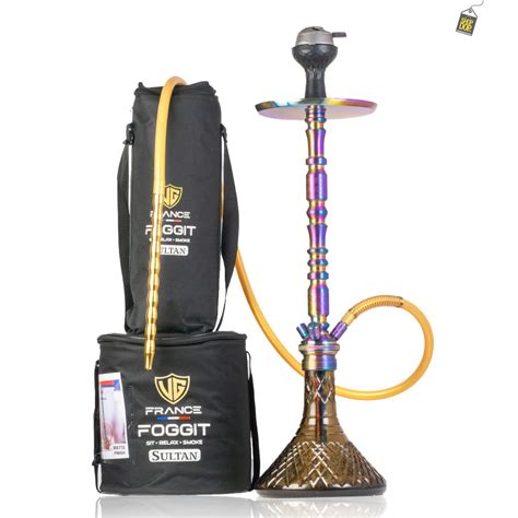 Buy VG France Sultan Igor Hookah with 2 Bags - Rainbow Stem / Grey Base ...