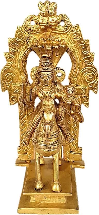 Aanya Distribution Brass Khandoba 17 cm 6.7 inches Khandoba 6.7 inches ...