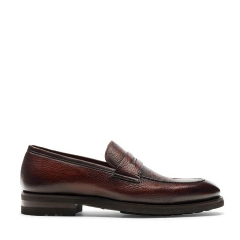 BROWN MILLED LOAFER WITH RUBBER SOLE – Elba Dorata