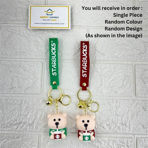 Sip Bear Coffe Starbucks Gold Keychain – Happy Homes
