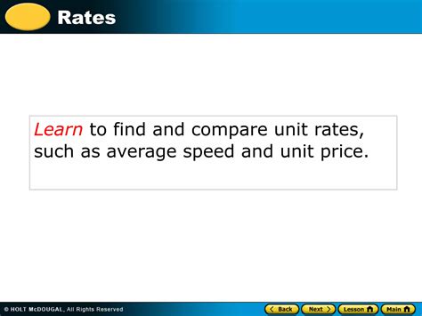 Rates and Unit Rate | PPTX