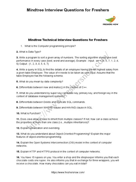 Image result for MindTree Interview Questions