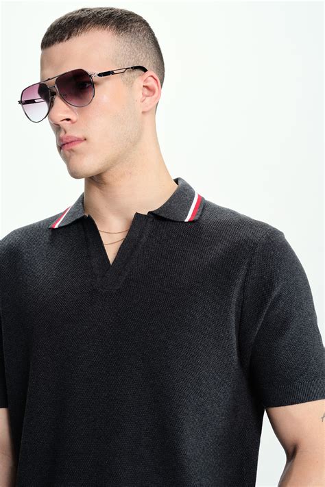 Buy Blackout Knit Polo | BonkersCorner