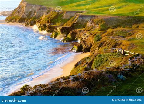 Half Moon Bay Beach California Cliffs Ocean Stock Photo - Image of ...
