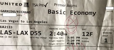 United Airlines Boarding Pass