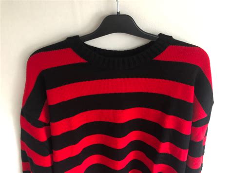 Kurt Cobain Red And Black Striped Sweater