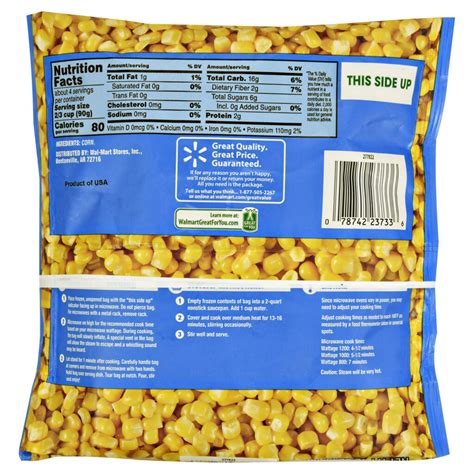 Frozen Corn Nutrition Information - Nutrition Information