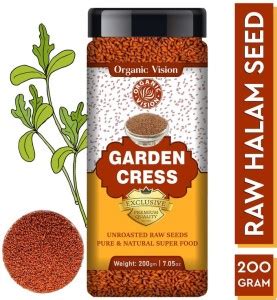 Organic Vision Halim Seeds (Garden Cress) Seeds for Weight Loss ...