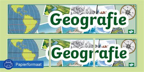 Geografie Vertoonbanier (teacher made) - Twinkl