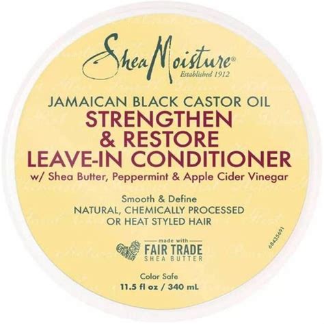Shea Moisture Jamaican Black Castor Oil Leave-In Conditioner Strengthen ...