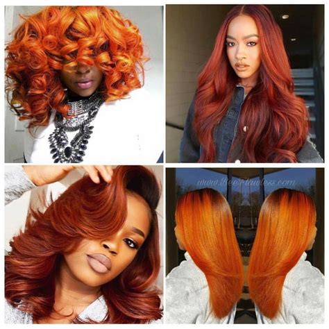 Red Orange Hair Color Black Women