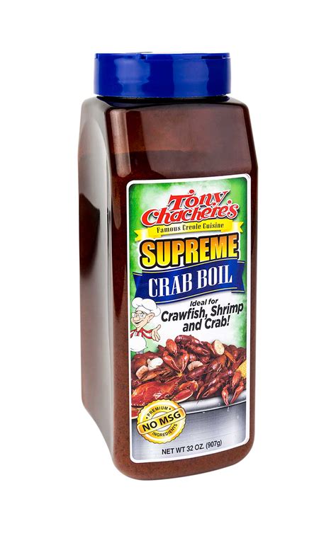 TONY CHACHERE'S SUPREME CRAB BOIL SEASONING 32 OUNCE 6 PER BOX ...