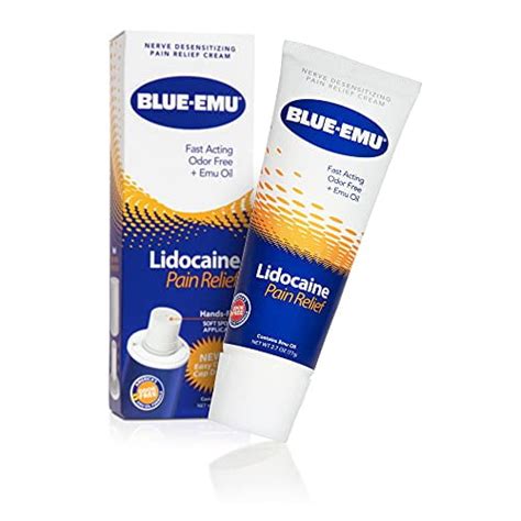 Buy Blue-Emu Lidocaine Numbing Cream Maximum Strength Pain Relief, 2.7 ...