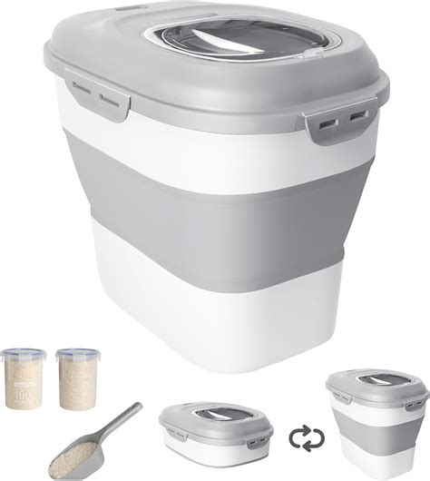 Amazon.com: DDMOMMY 20-50 Lbs Food Storage Container With Wheel ...