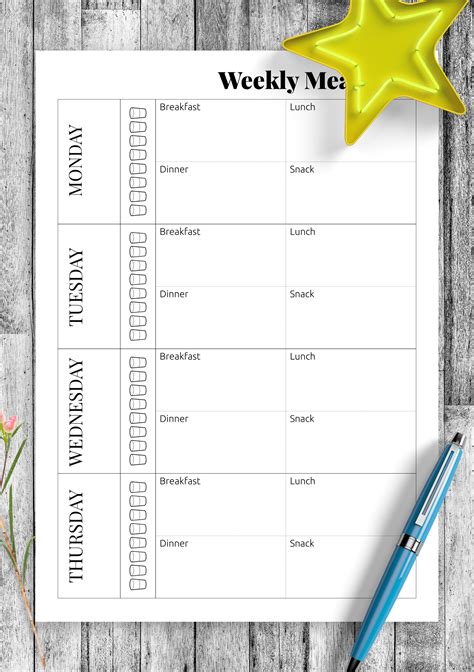 Weekly Food Planner Printable - King Printables