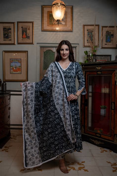 STEEL GRAY PLEATED COTTON SUIT SET – Sajilo