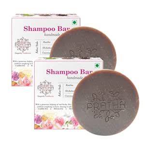 Buy Pratha Natural Shampoo Bar Pack of 2 (100gm*2) - Shikakai Reetha ...
