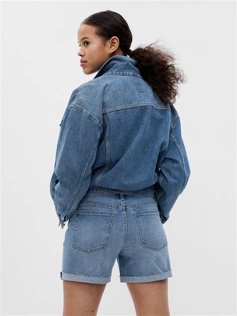 5" Mid Rise Denim Girlfriend Shorts | Gap