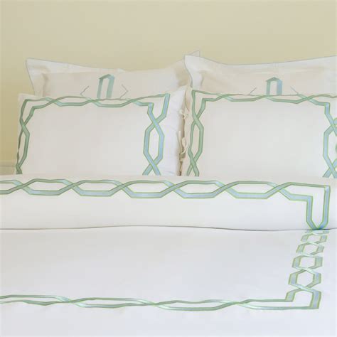 Embroidered Fretwork Duvet Cover Set, 800TC Cotton Blend Duvet Cover ...