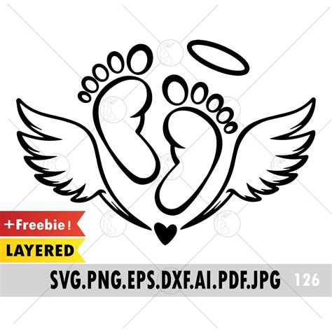 Baby Feet Angel Wings Svg Infant Baby Loss Angel Miscarriages - Etsy.de