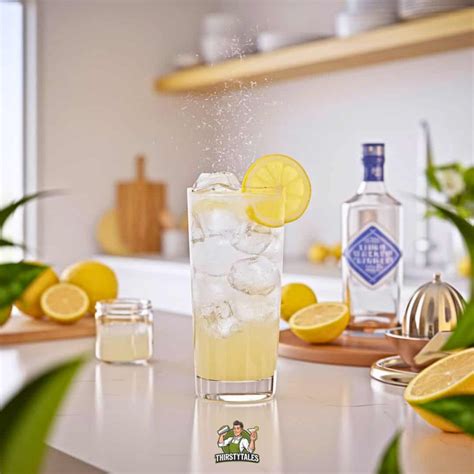 Lemon Gin Fizz Cocktail Recipe - Thirsty Tales