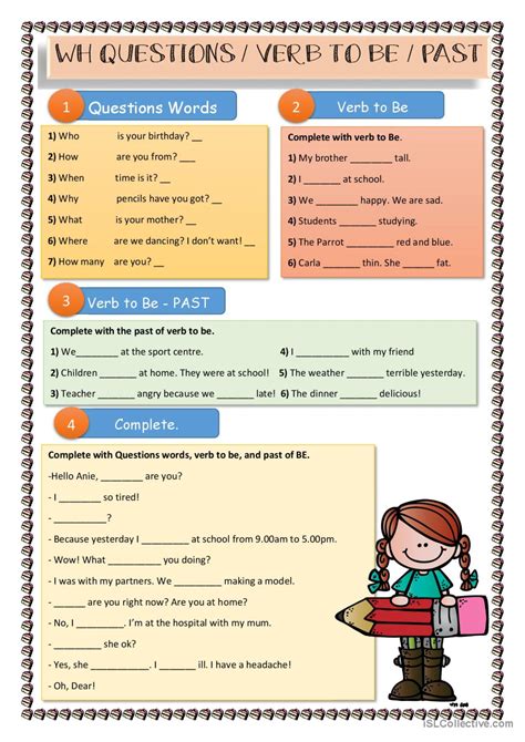Verb To Be Past Wh Questions English Esl Worksheets For Distance | My ...