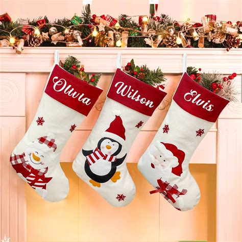 Personalized Christmas Stockings With Names Custom Christmas Family ...