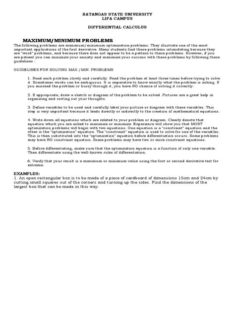 Image result for Maxima and Minima Tutorial