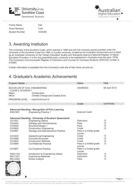 Image result for Official Transcript Example