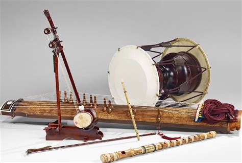 Display of Korean traditional instruments