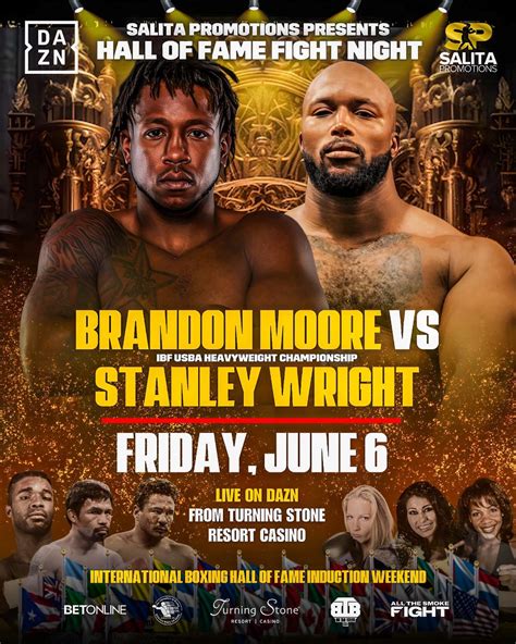 BRANDON MOORE VS IBF USBA HEAVYWEIGHT CHAMPIONSHIP STANLEY WRIGHT, 2525 ...