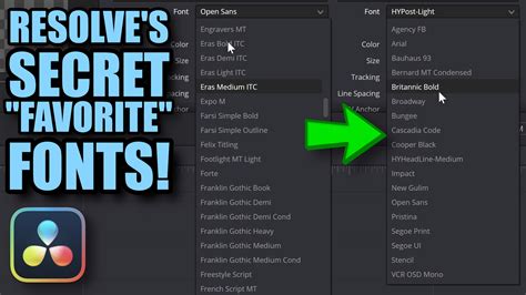 How to use Davinci Resolve 20's SECRET "Preferred Font List"