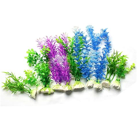 TOOGOO 10Pcs Artifical Grass Aquascaping Plants for Aquarium : Amazon ...