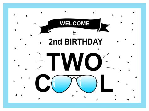 Buy Two Cool Theme Birthday Party Welcome Board | Party Supplies ...