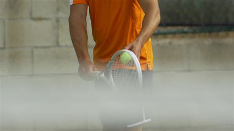 Male tennis player serving during match. 2629974 Stock Video at Vecteezy