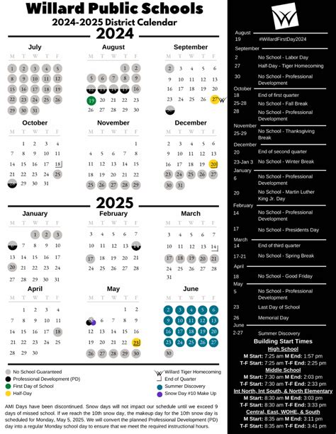2024-2025 District Calendar