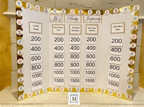 Jeopardy Poster Board Game