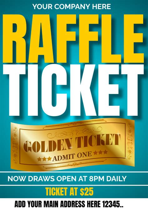 raffle ticket poster flyer Template | PosterMyWall