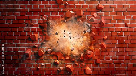 Image result for Exploding Brick Wall