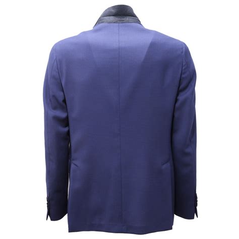 1746AG giacca uomo BASTIANELLO ANGELO NARDELLI blue wool textured ...