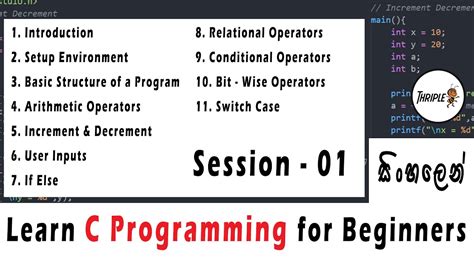 Image result for C Programming Tutorial in Sinhala