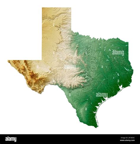 Physical Map Of Texas
