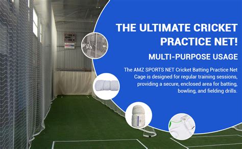 Buy AMZ Sports NET Cricket Batting Practice Net Cage Regular Training ...