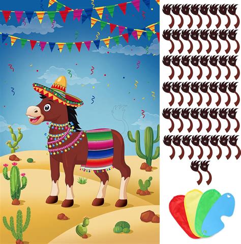 Amazon.com: Hooqict Pin The Tail on The Donkey Party Games for Kids ...
