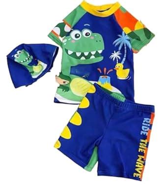 JMT Wear Swimming Costume for Boys I T-Shirt Shorts and Cap Three-Piece ...
